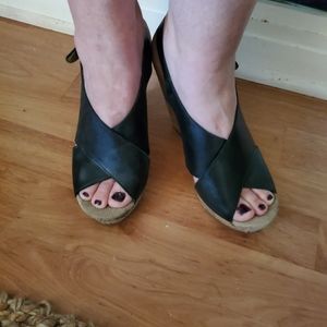 Cork stacked sandles